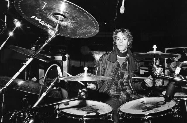 <p>Lynn Goldsmith/Corbis/VCG via Getty</p> Stewart Copeland of The Police