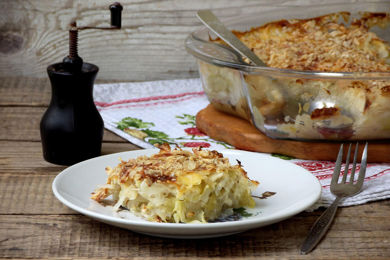 Casserole with cabbage or gratin under a cheese crust Getty Images/Oksana_S