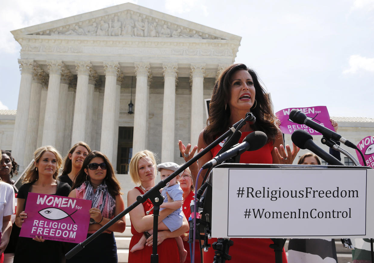 Penny Nance celebrates a Supreme Court ruling against abortion clinics in June 2014. (Photo: Jim Bourg/Reuters)