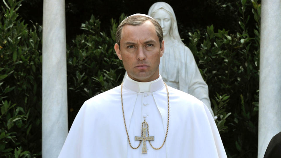 <p>One of Fremantle’s first big drama bets was on Pablo Sorrentino’s Vatican-set <em>The Young Pope,</em> starring Jude Law.</p>