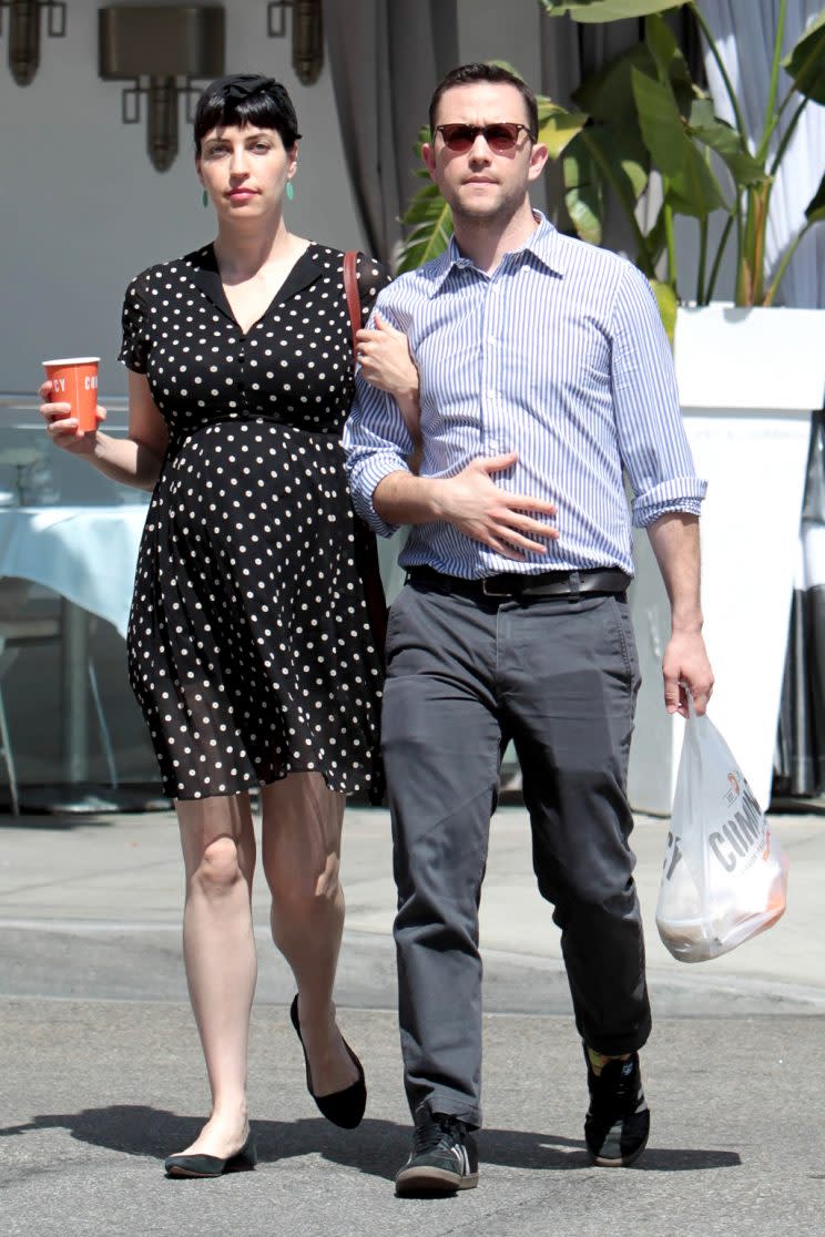 Joseph Gordon-Levitt is spotted walking arm in arm with his pregnant wife Tasha McCauley