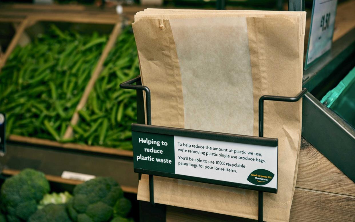 Morrisons is bringing back paper bags to reduce its use of plastic - PA