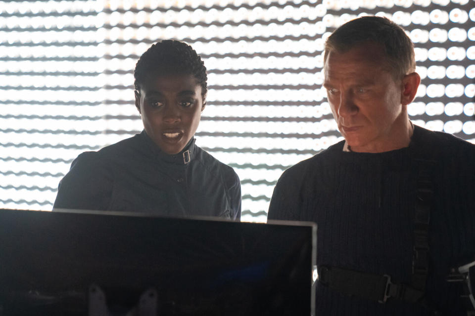 Lashana Lynch and Daniel Craig in a still from No Time To Die. (EON/Universal)