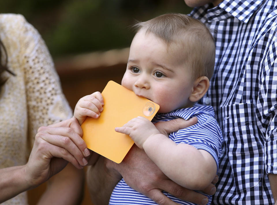 Prince George at the Taronga Zoo on April 20, 2014, in Sydney, Australia.