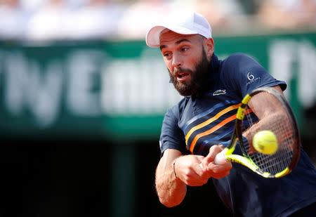 Tennis - French Open - Roland Garros, Paris, France - May 30, 2018 France's Benoit Paire in action during his second round match against Japan's Kei Nishikori REUTERS/Pascal Rossignol