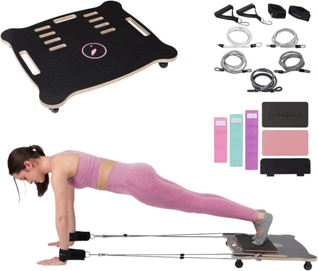 Flexies Pilates Bar Workout Cards - 58 Exercise Cards with Pilates