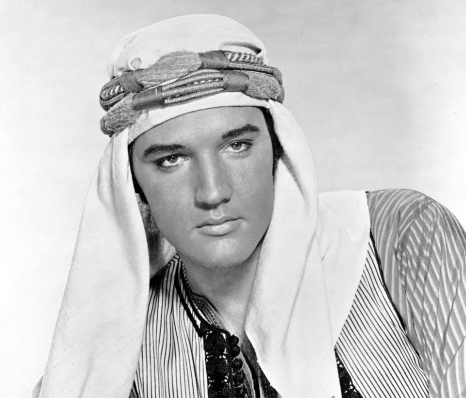 Elvis was a chic sheik in "Harum Scarum."