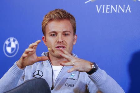 Mercedes' Formula One World Champion Nico Rosberg of Germany speaks during a news conference as he announces his retirement in Vienna, Austria December 2, 2016. REUTERS/Leonhard Foeger