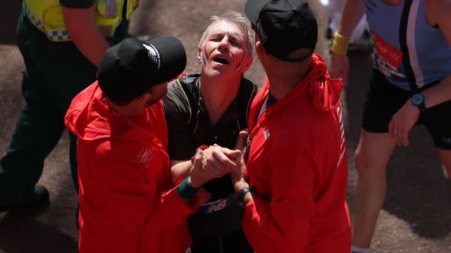 The heat was too much for this man. Image: AFP