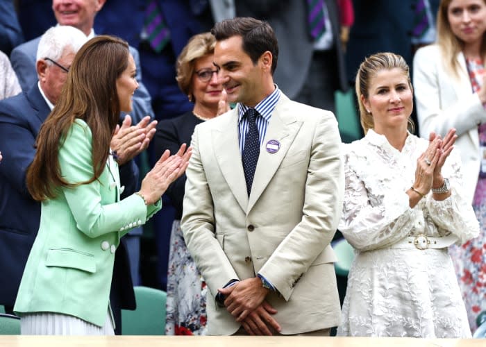 La princesa de Gales y Roger Federer en Wimbledon