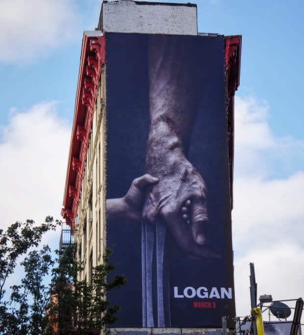 <p>Hugh Jackman tweeted this super-sized version of the film’s initial art. (Photo: @RealHughJackman/Twitter) </p>