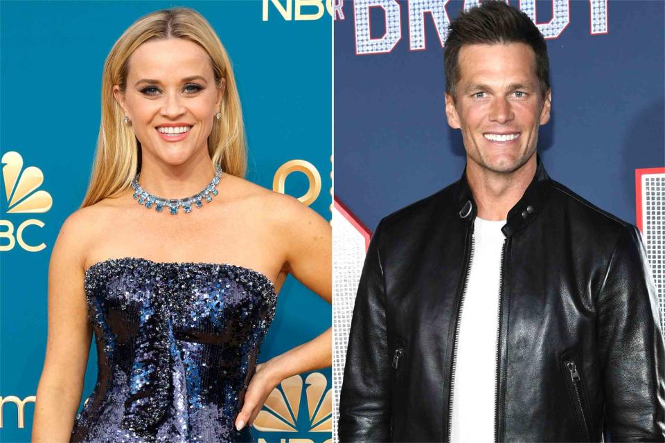 Frazer Harrison/Getty; Jon Kopaloff/Getty  Reese Witherspoon; Tom Brady