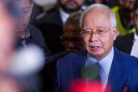 <p>Malaysia’s former Prime Minister Najib Razak speaks to the media regarding the case against him at the Kuala Lumpur Courts Complex on Wednesday (4 July) afternoon. (PHOTO: Fadza Ishak for Yahoo News Singapore) </p>