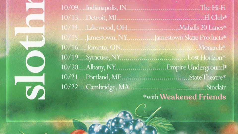 slothrust fall 2022 tour dates poster