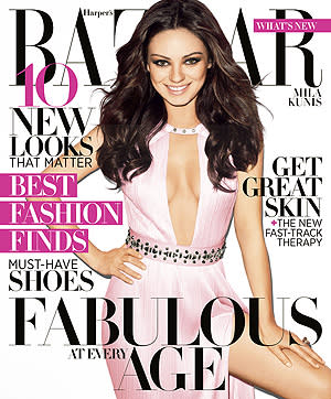 Mila Kunis is Harper's Bazaar's April cover girl. (Terry Richardson/Harper's Bazaar)