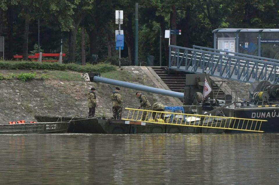 The tourists were not wearing life jackets, which is customary for sightseeing boats on the Danube (AP)