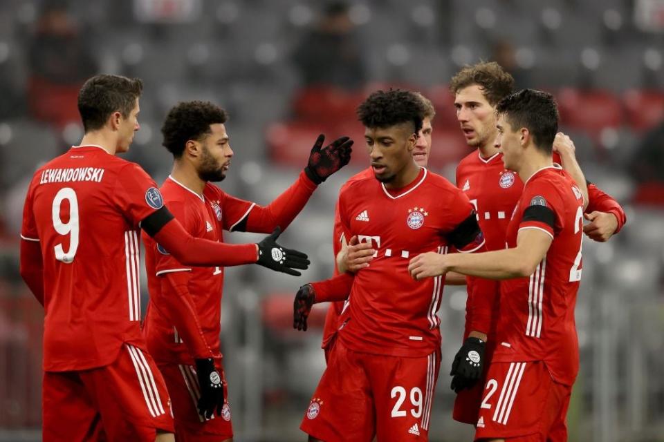 Kingsley Coman scores for Bayern Munich (Getty Images)