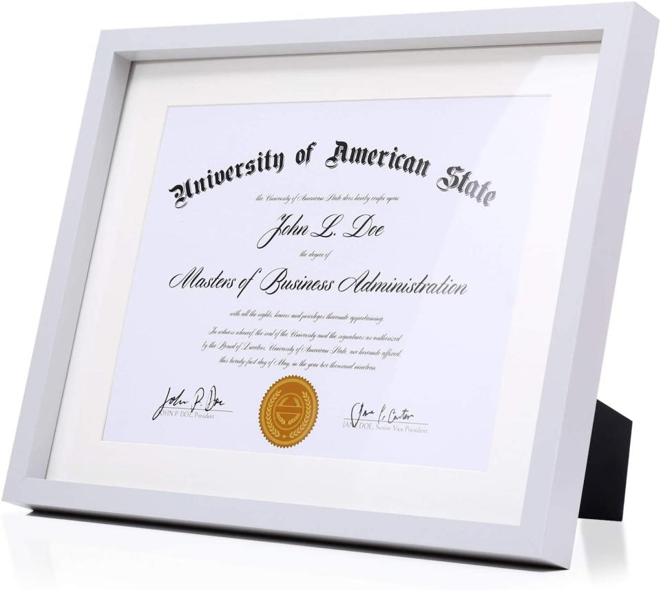 Modern Grey Diploma Frame