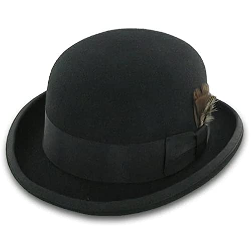 Belfry Bowler Derby 100% Pure Wool Theater Quality Hat in Black Large