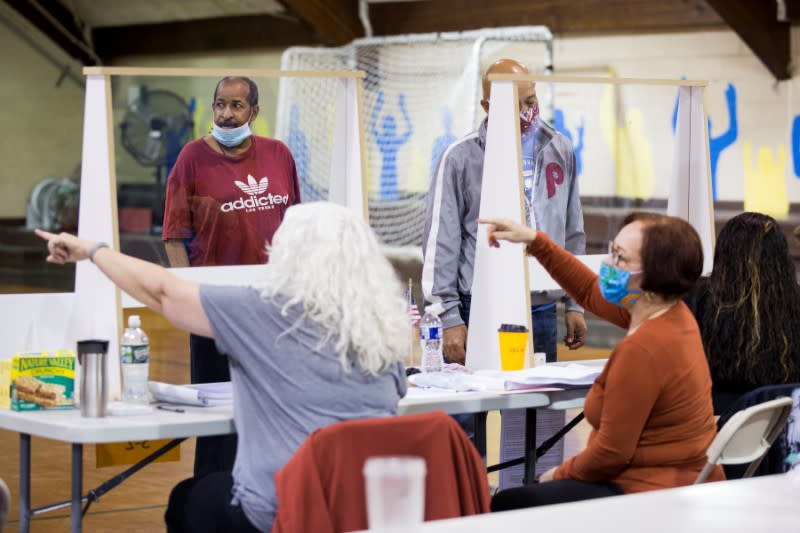 Voters cast their ballot in the Democratic primary in Philadelphia