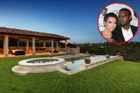 Detalle de la casa que habrían comprado Kim Kardashian y su novio, Kanye West, de estilo Toscano, en Beverly Hills.