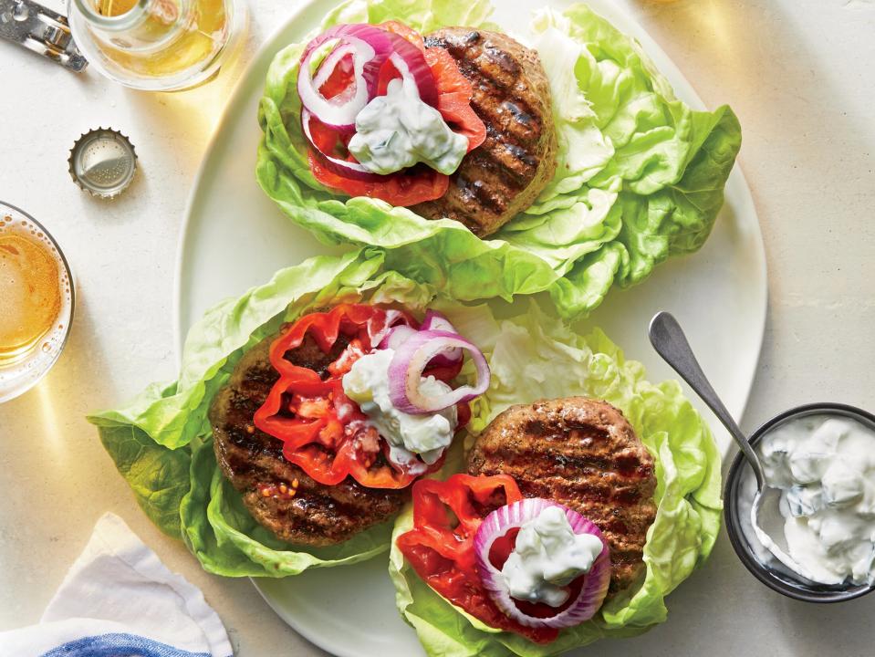 Grilled Beef-Mushroom Burgers