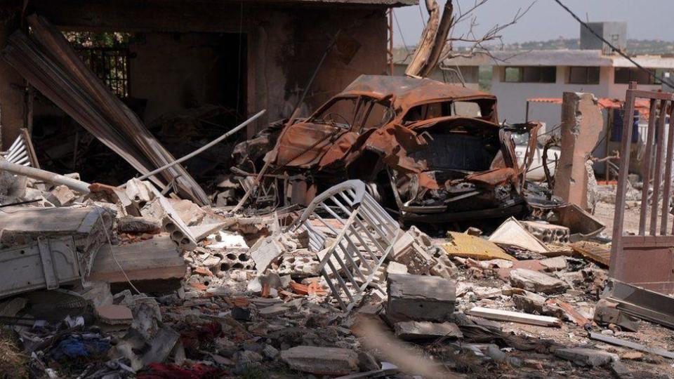 damage in southern Lebanon