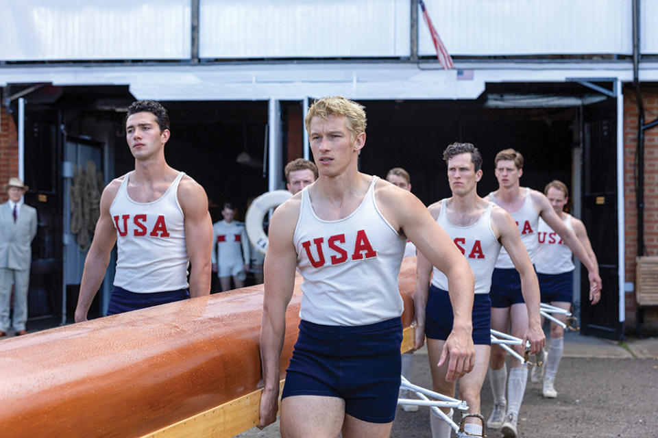 Turner center in George Clooney’s historical drama The Boys in the Boat.