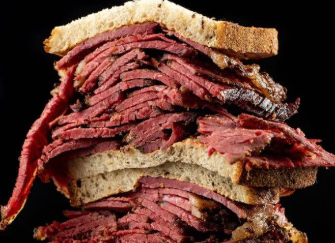 <p>Meat lovers often debate which is better, pastrami or corned beef. The answer: it depends! Some people may prefer the smokier, oftentimes more flavorful pastrami while corned beef has a markedly different flavor profile.</p><p><br></p><h2 class="wp-block-heading">Is Pastrami Less Fatty Than Corned Beef?</h2><p>Because the navel tends to be fattier than brisket, pastrami may have slightly more fat than corned beef. When it’s made from brisket, the amount of fat depends on whether it’s cut from the point or flat. In Jewish delis, customers can usually specify whether they’d like their sandwiches lean or fatty.</p><span class="copyright"> Wexler’s Deli </span>