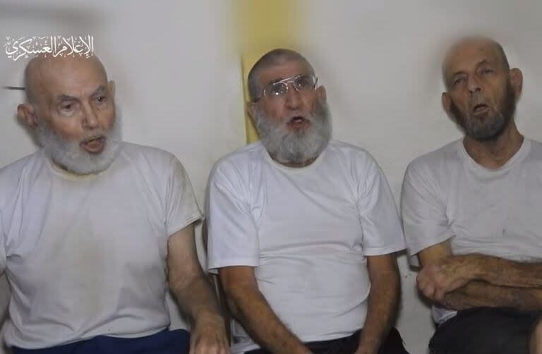 Hamas difundió un video de tres rehenes israelíes en el que piden que no los abandonen y que hagan todo lo posible por liberarlos a cualquier precio