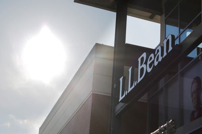 A sign marks the L.L. Bean store in Burlington