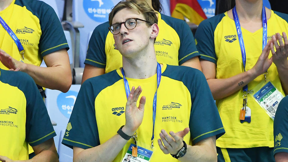 Mack Horton, pictured here at the 2019 FINA World Championships in South Korea.