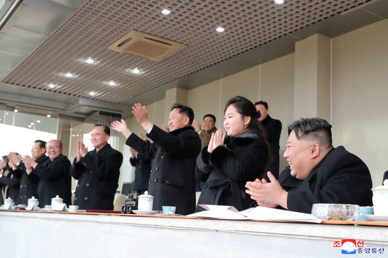 North Korean leader Kim Jong Un watches sport games in Pyongyang