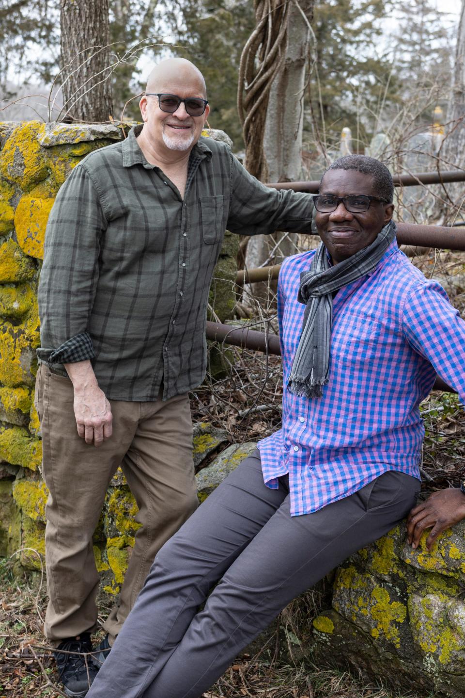 Artists Richard Neal, left, and Frank Anigbo will talk Nov. 3 about pairing their visions for the "Fragile" exhibit on racism at the Cape Cod Museum of Art.