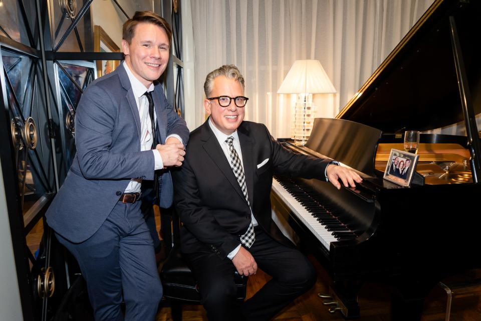 Seth Sikes and Billy Stritch at Marc Rosen's New York party for the Lighthouse Guild.