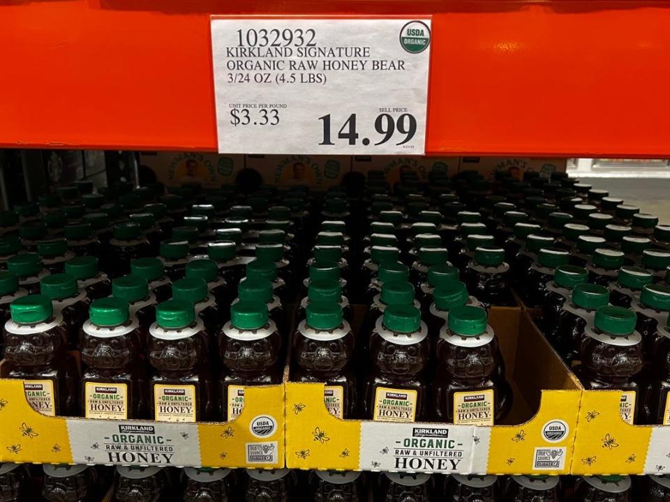 Honey bottles in Costco 