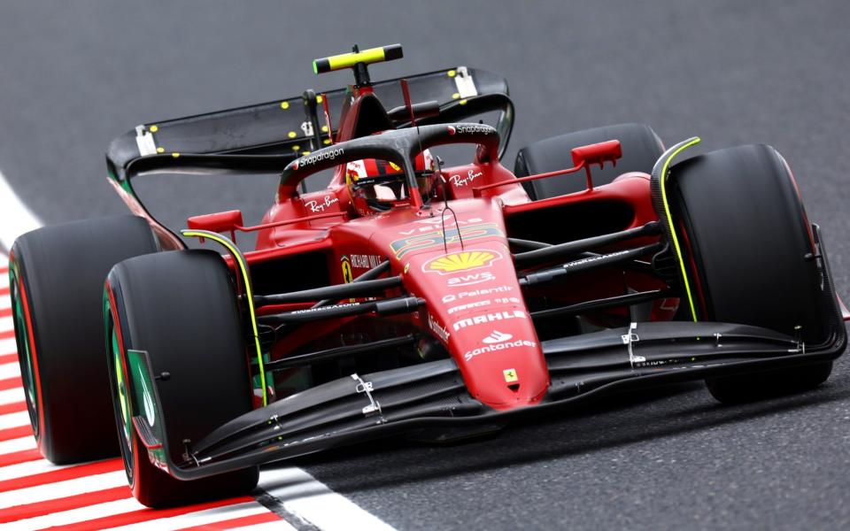 Carlos Sainz of Spain driving (55) the Ferrari F1-75 on track during final practice ahead of the F1 Grand Prix of Japan at Suzuka International Racing Course on October 08, 2022 in Suzuka, Japan - Getty Images AsiaPac 