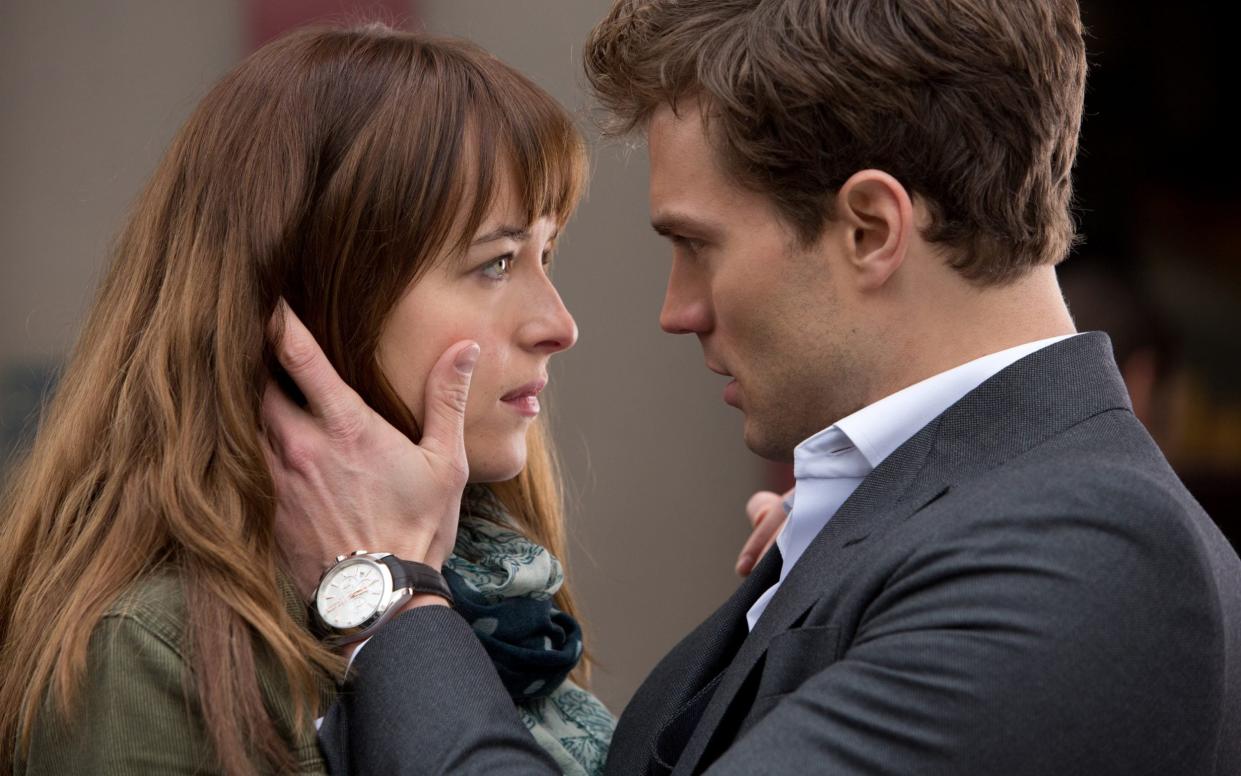 Dakota Johnson and Jamie Dornan in Fifty Shades of Grey