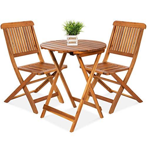 6) Acacia Wood Outdoor Bistro Set