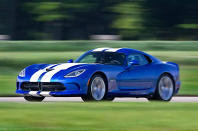 <p>The V10 engine in the Viper sports car started out at <strong>7990cc</strong>, reached <strong>8285cc</strong> in 2003 and was further expanded to <strong>8382cc</strong> five years after that. When the model was discontinued in 2017, the V10 was the largest engine fitted to any production car.</p><p>The Viper was marketed in the US as a Dodge because, according to Chrysler executive <strong>Bob Lutz</strong>, it was “too big for Plymouth, too outrageous for the Chrysler brand”. In the UK, where the Dodge badge has very little meaning, it was sold as a Chrysler instead. In its final 8.4-litre form, the V10 is larger than any other engine offered by either brand.</p><p><strong>PICTURE</strong>: 2013 SRT Viper</p>