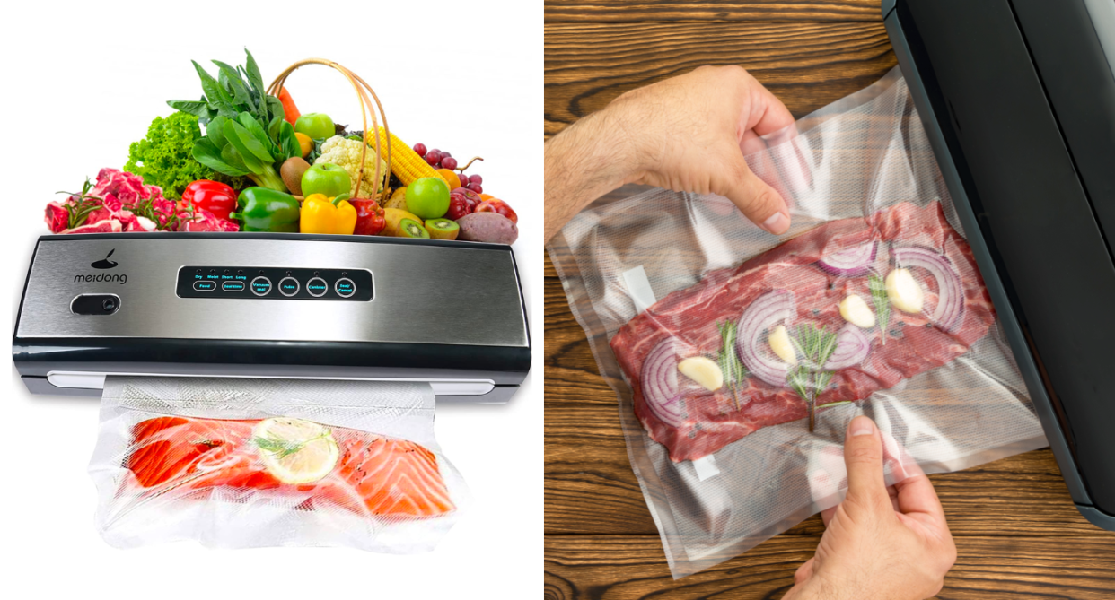 One popular vacuum sealer is on sale now at Amazon. Photos via Amazon, Getty Images.