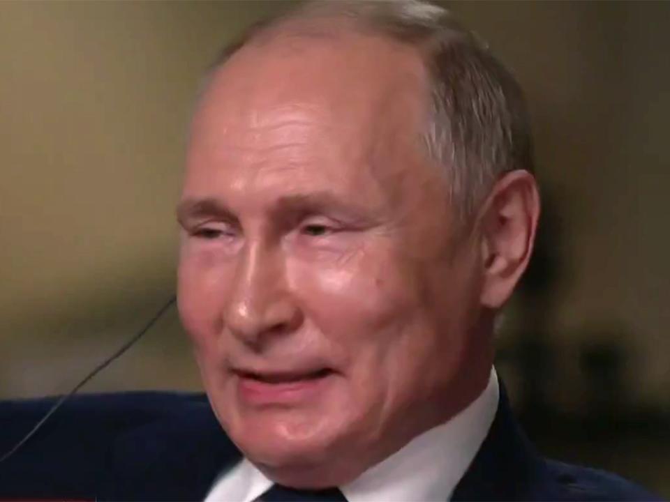 Russian president chuckles after NBC host reads list of suspected assassinations (NBC)