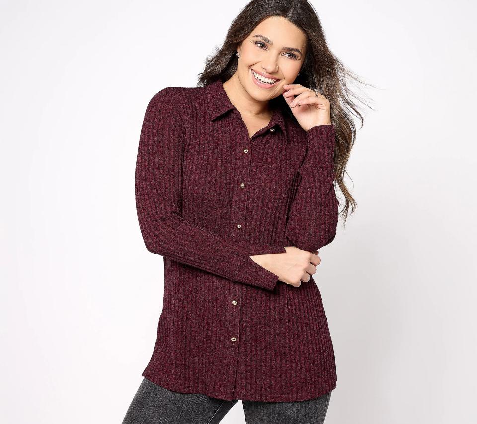 button-front sweater