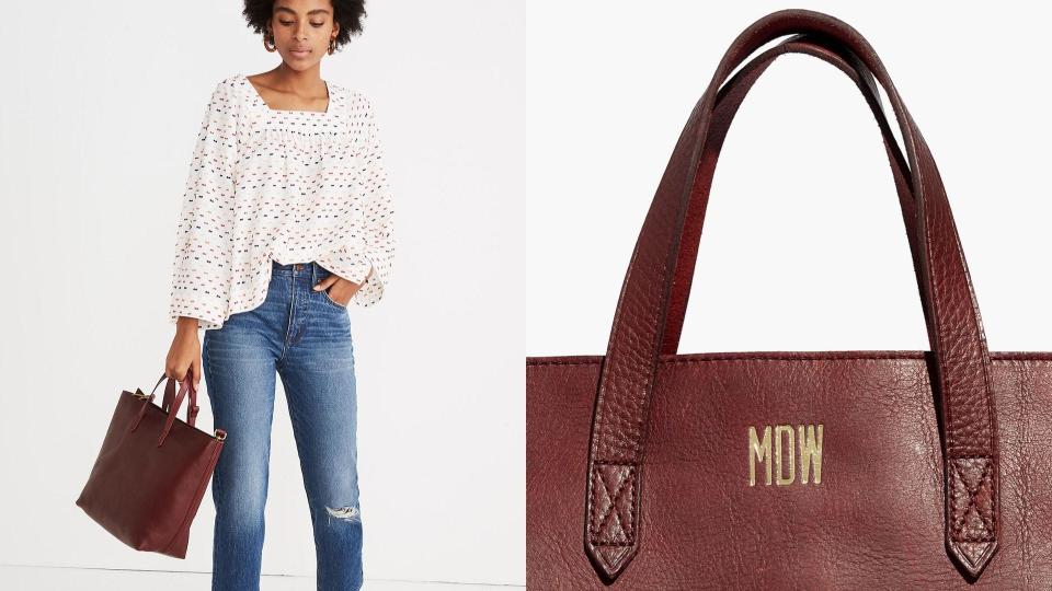Best personalized gifts: Madewell Zip-Top Transport Tote