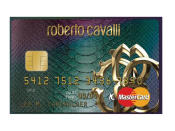 Raffiniert ist auch die Ausgabe dieser MasterCard: Sie ähnelt auf dem ersten Blick einer Reptilienhaut. Dahinter steckt eine Zusammenarbeit mit dem Luxus-Designer Roberto Cavalli. (Bild-Copyright: MasterCard)