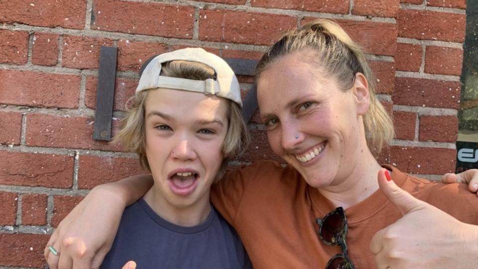 Benjy and his mother's partner Olivia sa crash victim photo