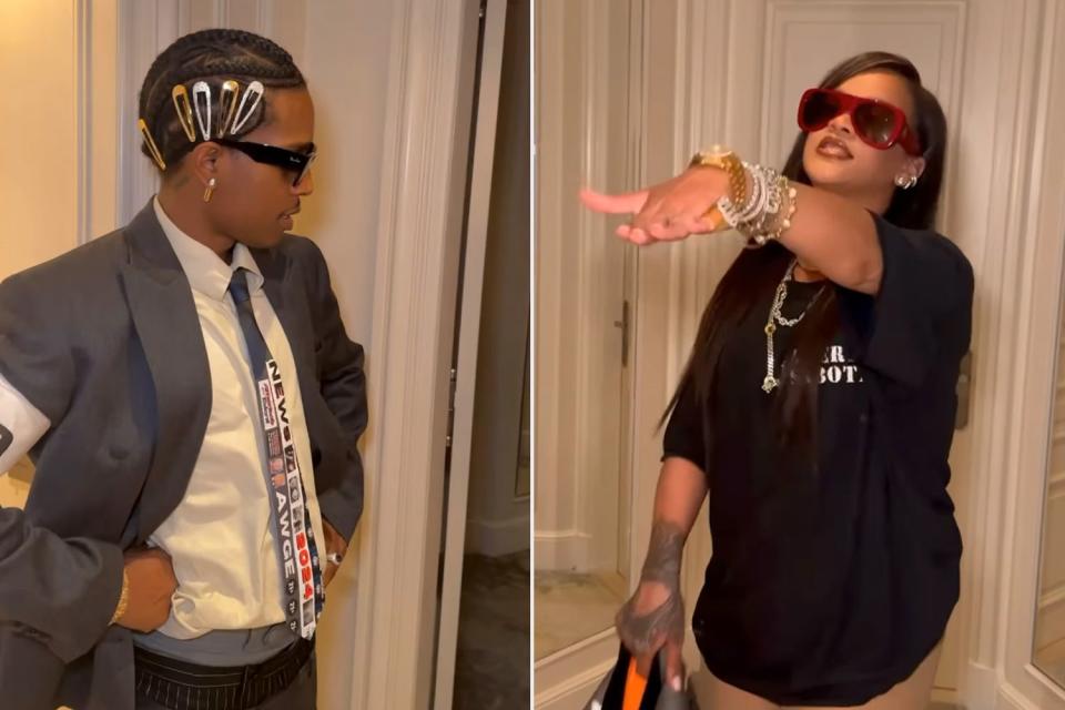 <p>Rihanna/Instagram</p> Rihanna and A$AP Rocky