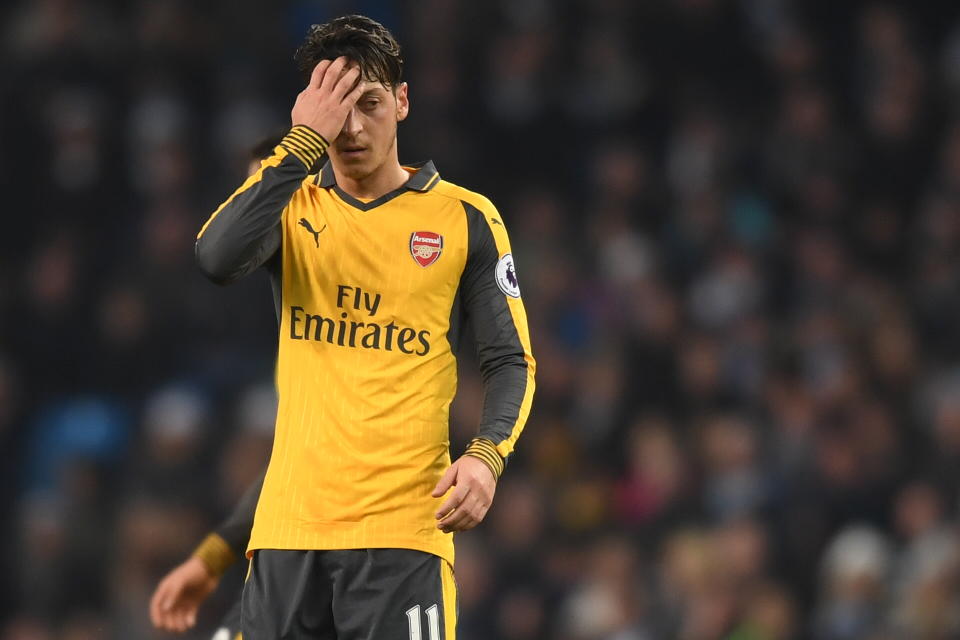 Mesut Ozil seems to take most of the blame when Arsenal lose