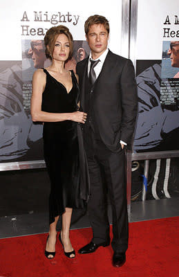 Angelina Jolie and Brad Pitt at the New York premiere of Paramount Vantage's A Mighty Heart