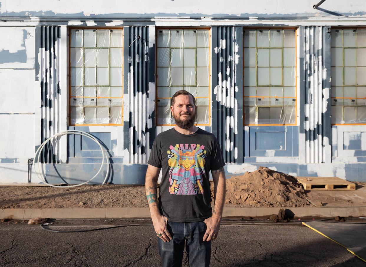 Jeremiah Gratza outside Thundercat Lounge in downtown Phoenix